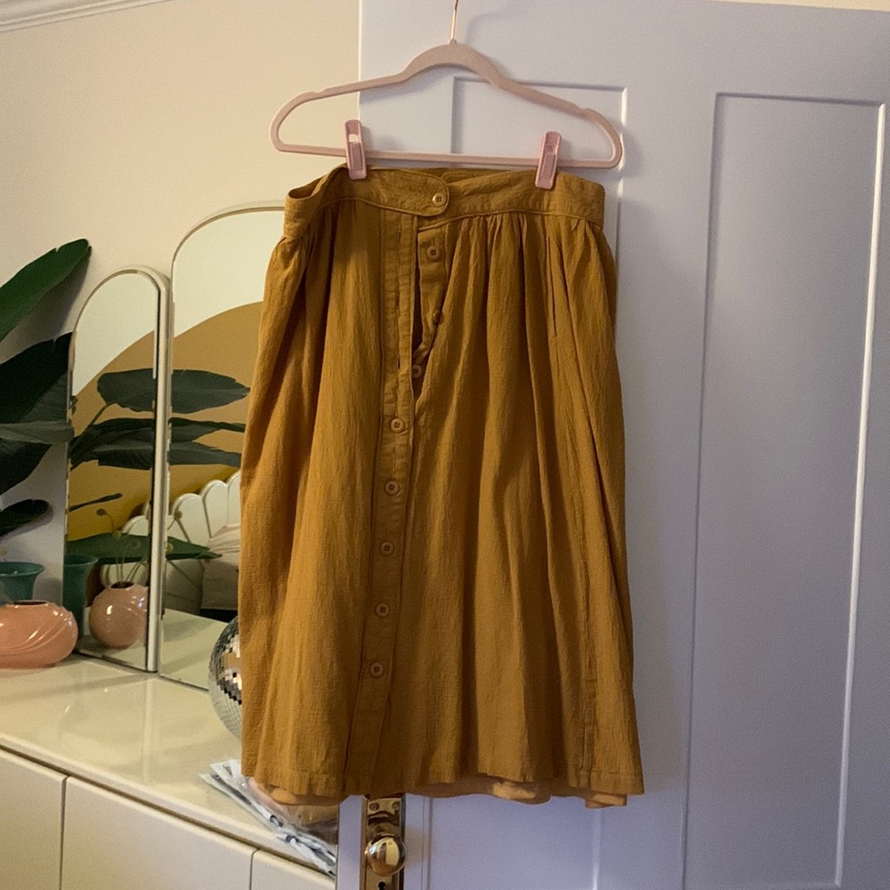 Roolee Romilly goldenrod colored knee length skirt
